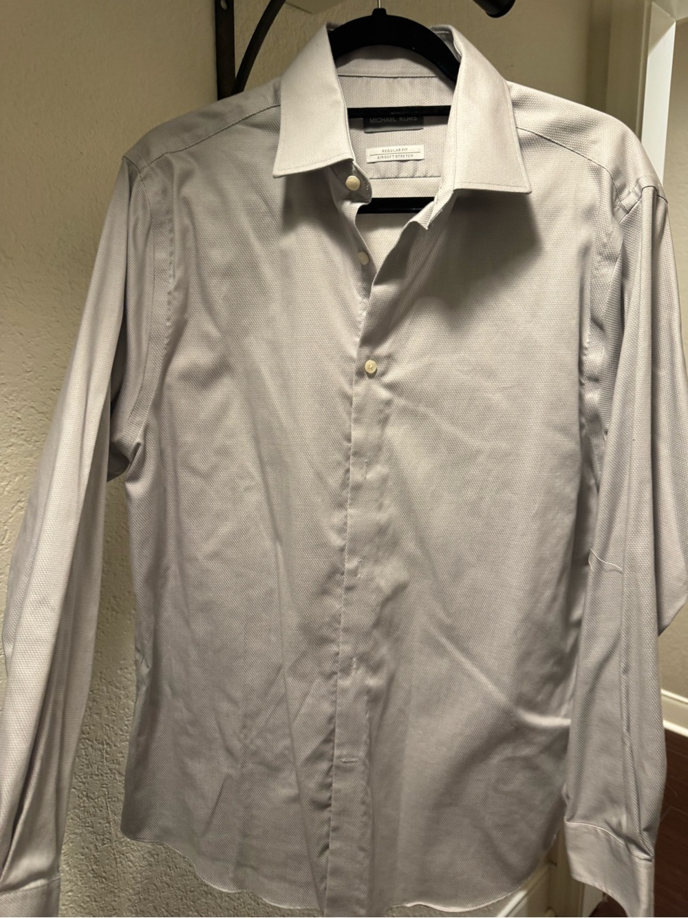 Michael Kors Men's Light Silver Dress Shirt